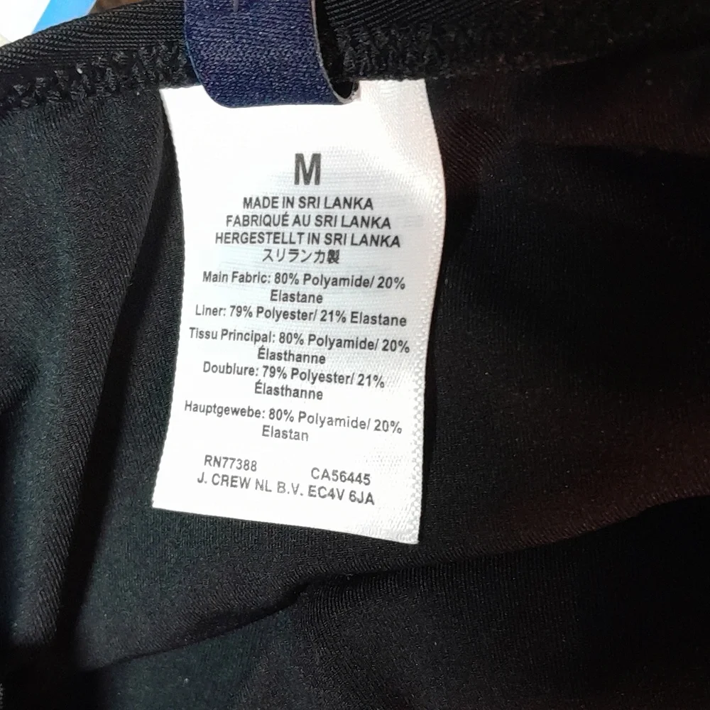 J CREW FACTORY  Black One Piece Swim Suit With Bow Ties On Each Shoulder Size M - Picture 11 of 14